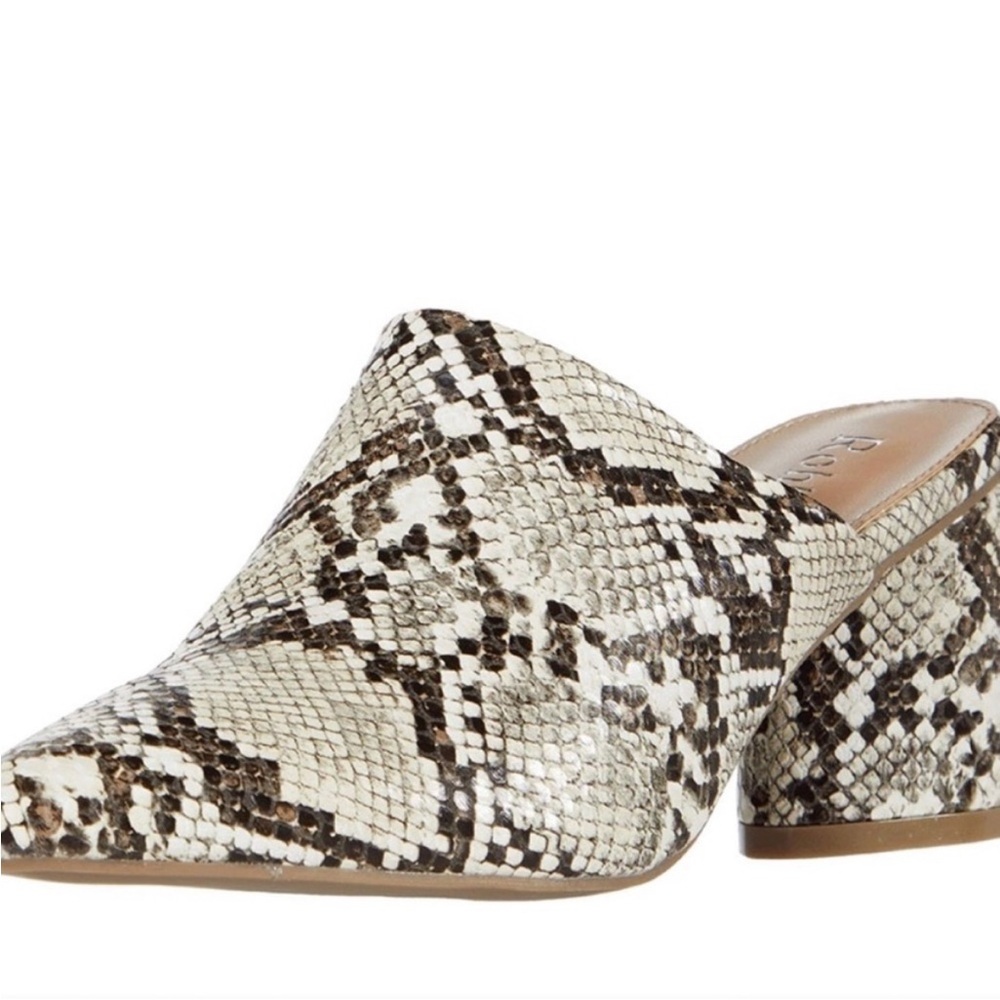 Roho by Joyce Adria snakeskin pointed toe heeled mule - Picture 2 of 7